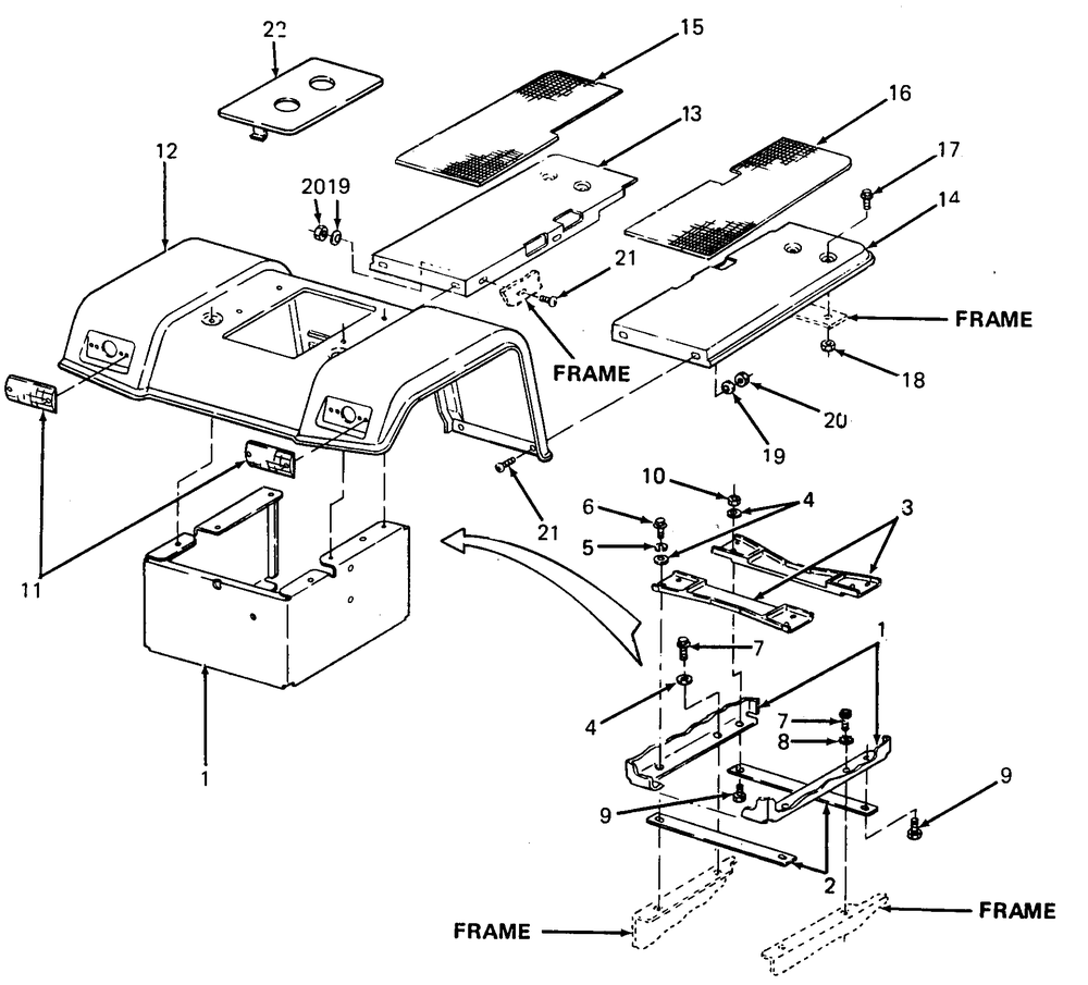 Fenders And Foot Rests Diagram and Parts List for 1320 147008-207400-130232100-131232F100-139232100 Cub Cadet Lawn Tractor